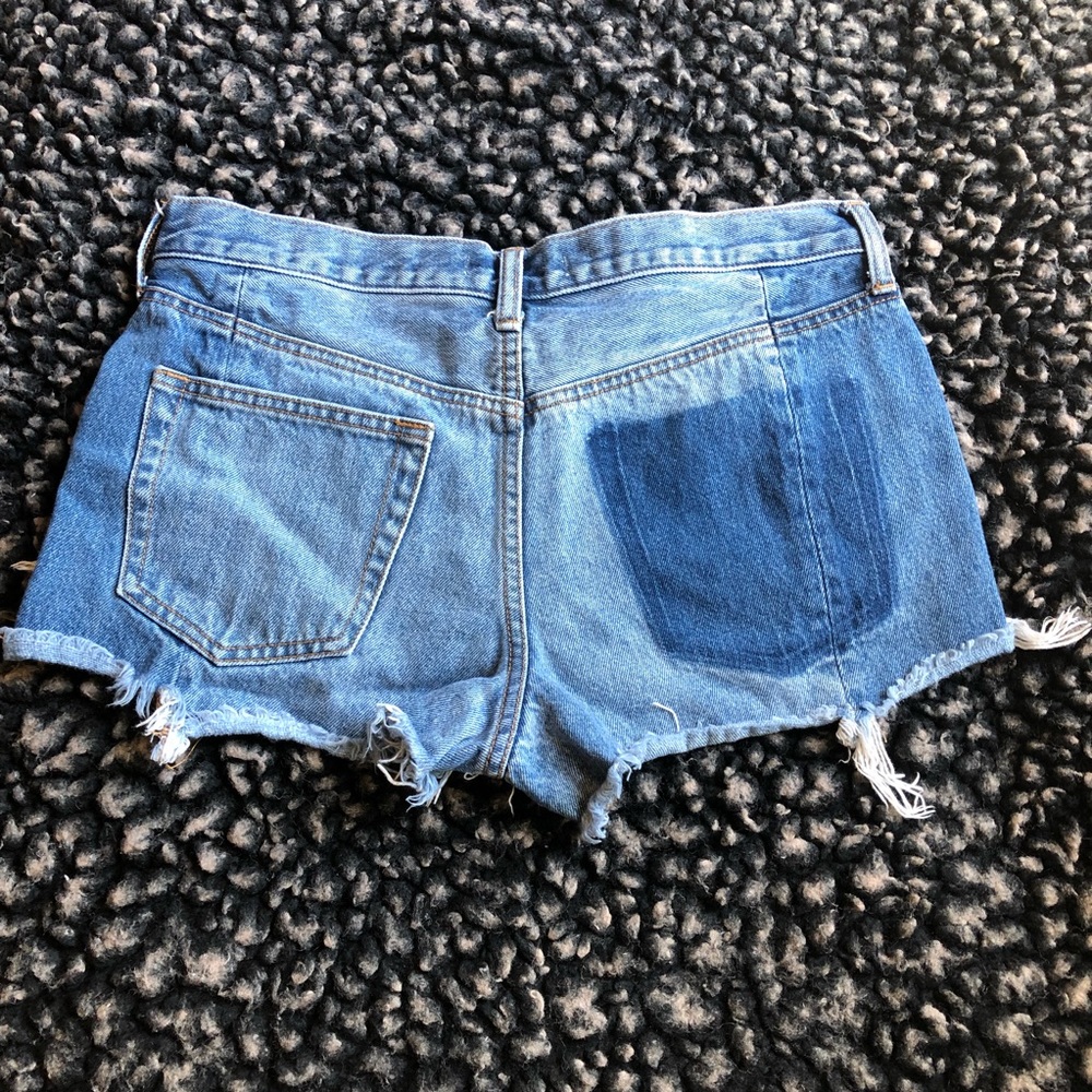 Free People We The Free denim distressed shorts 27